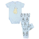 bamboo onesie baby blue