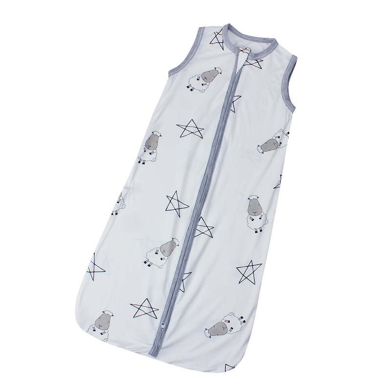 Wearable Blanket Zip White Big Star & Sheepz