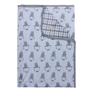 Double Layer Blanket Big Sheepz White + Checkers Grey Adult
