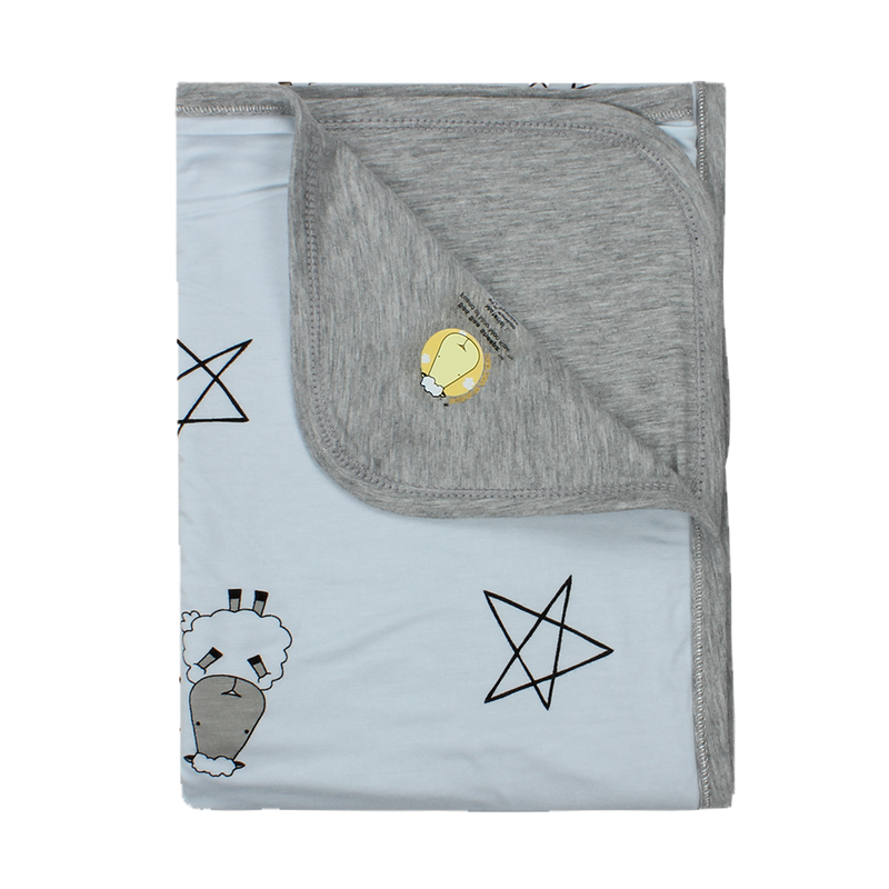 Double Layer Blanket Big Star & Sheepz Blue - 36M