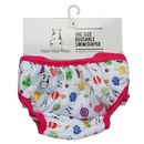 One Size Swim Diaper Lollipop with Pink Border