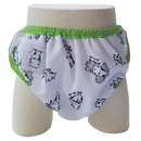 One Size Swim Diaper Moo Family with Green Border