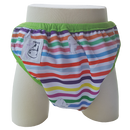 One Size Swim Diaper Rainbow with Green Border