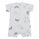 Romper Short Sleeve White Big Moon & Sheepz