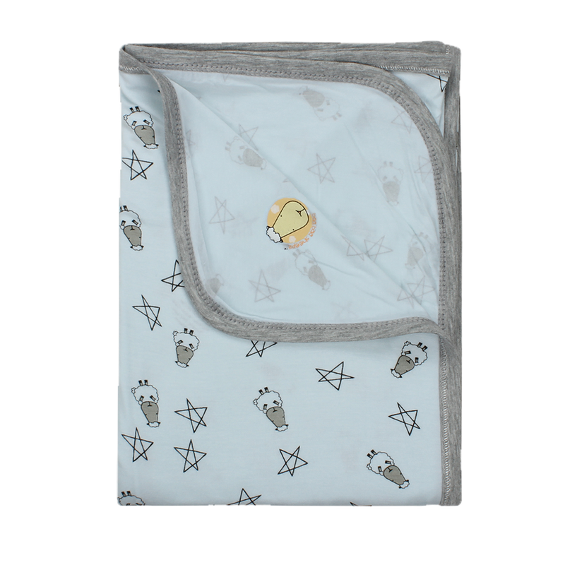 Single Layer Blanket Small Star & Sheepz Blue - 4T