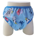 One Size Swim Diaper Swim with Blue Border