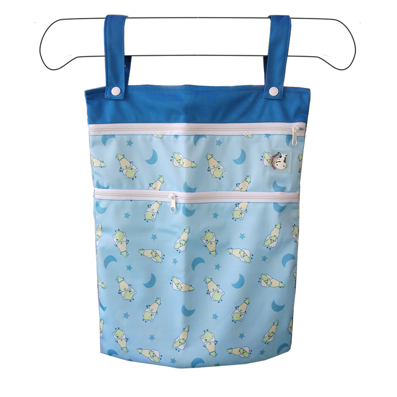 Wet Bag XL - BaaBaaSheepz Blue