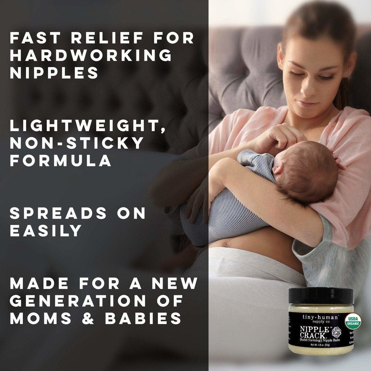 Nipple Crack™ Organic Nipple Balm (USDA Certified Organic)