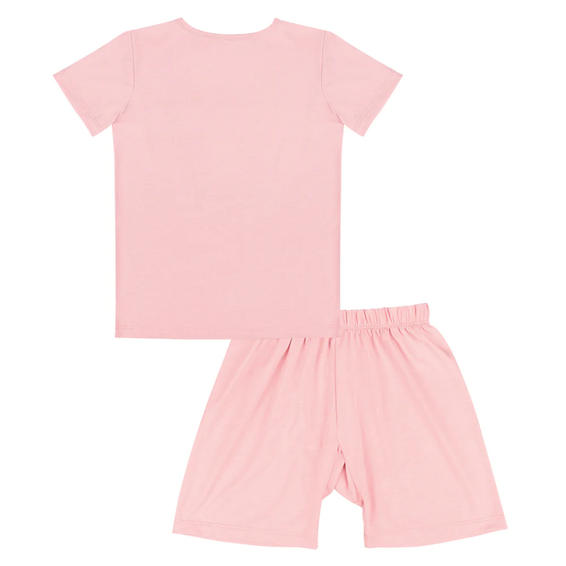 Short Sleeve Shirt Pink + Shorts Pink