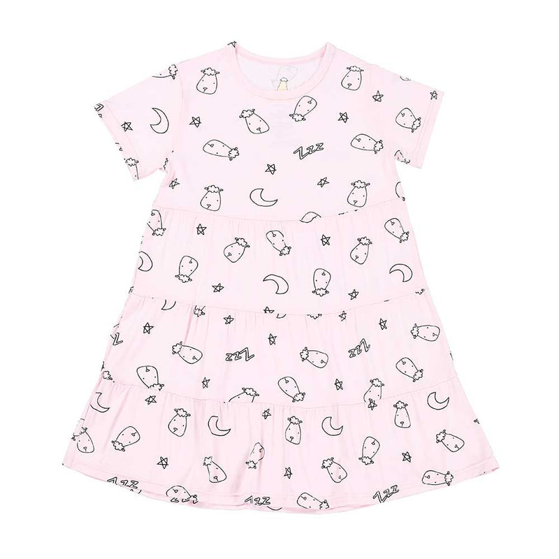 Tiered Dress Sweet Dreams Baa Baa Pink