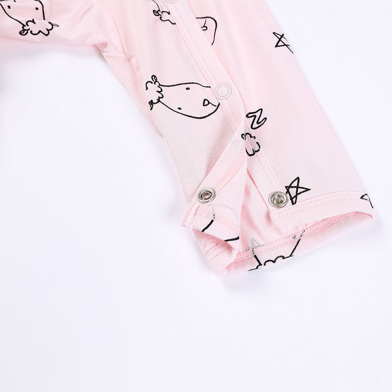 Romper Side Snap Sweet Dreams Baa Baa Pink