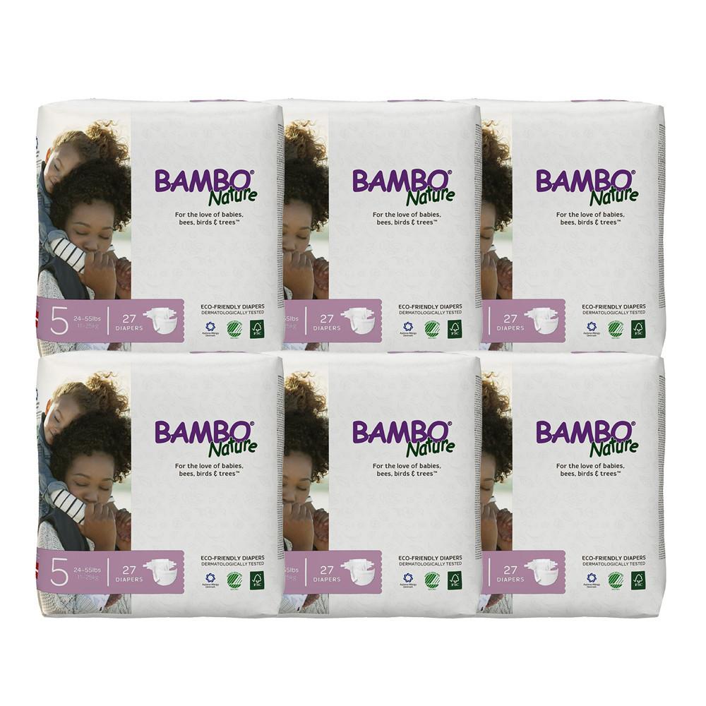 Bambo Nature Baby Diaper [Size 5 / 11-25kg] 27/pack, 6-packs