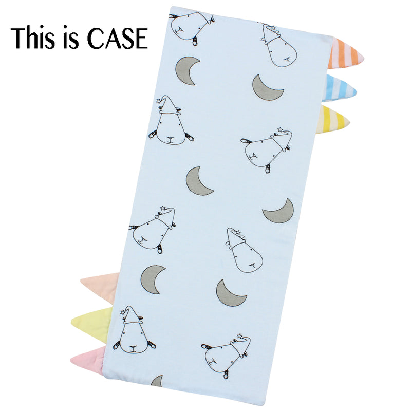Bed-Time Buddy™ Case Small Moon & Sheepz Blue with Color & Stripe tag - Jumbo