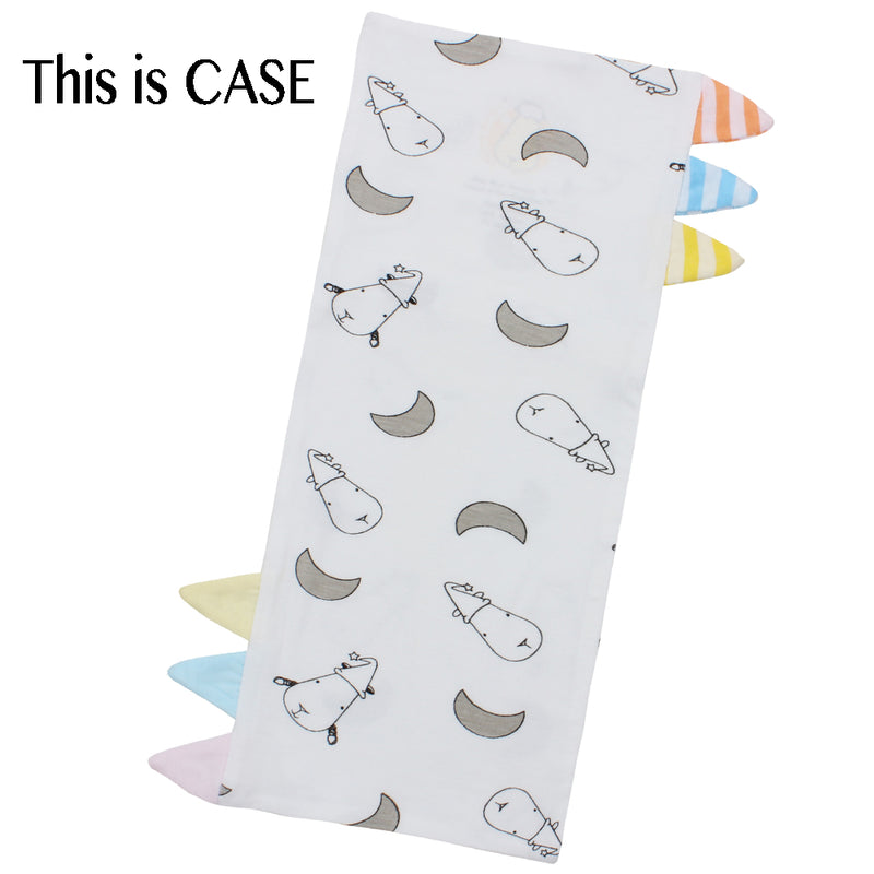 Bed-Time Buddy™ Case Small Moon & Sheepz White with Color & Stripe tag - Jumbo