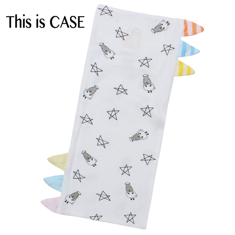 Bed-Time Buddy™ Case Small Star & Sheepz White with Color & Stripe tag - Jumbo