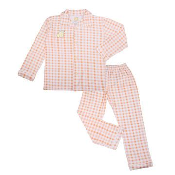 Pyjamas Set Collar Orange Checkers
