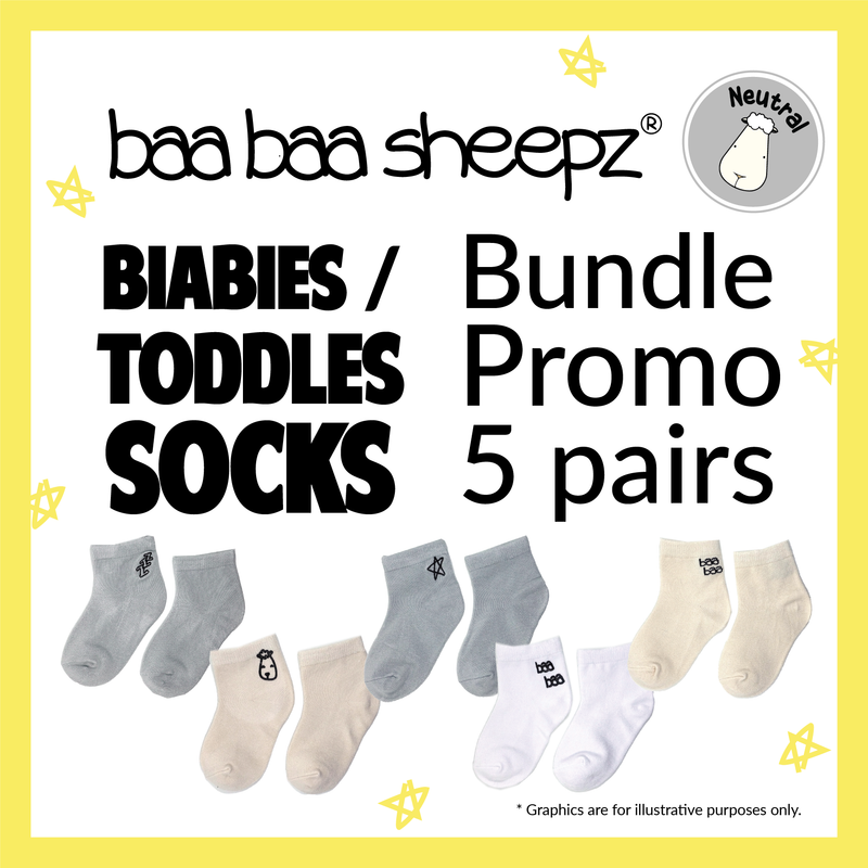 Babies / Toddler Socks Bundle Promo 5 pairs