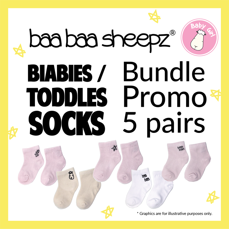 Babies / Toddler Socks Bundle Promo 5 pairs