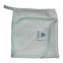 CrokCrokFrok Bamboo Wash Cloth - White with Green Border