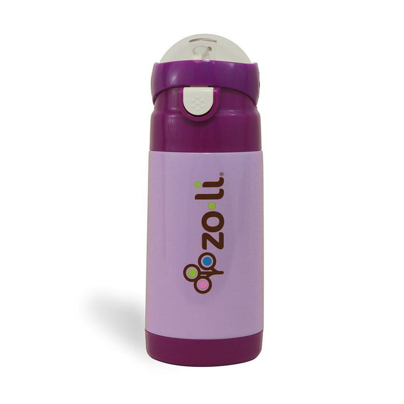 ZoLi D.LITE Purple 12 oz. vacuum insulated straw drink bottle