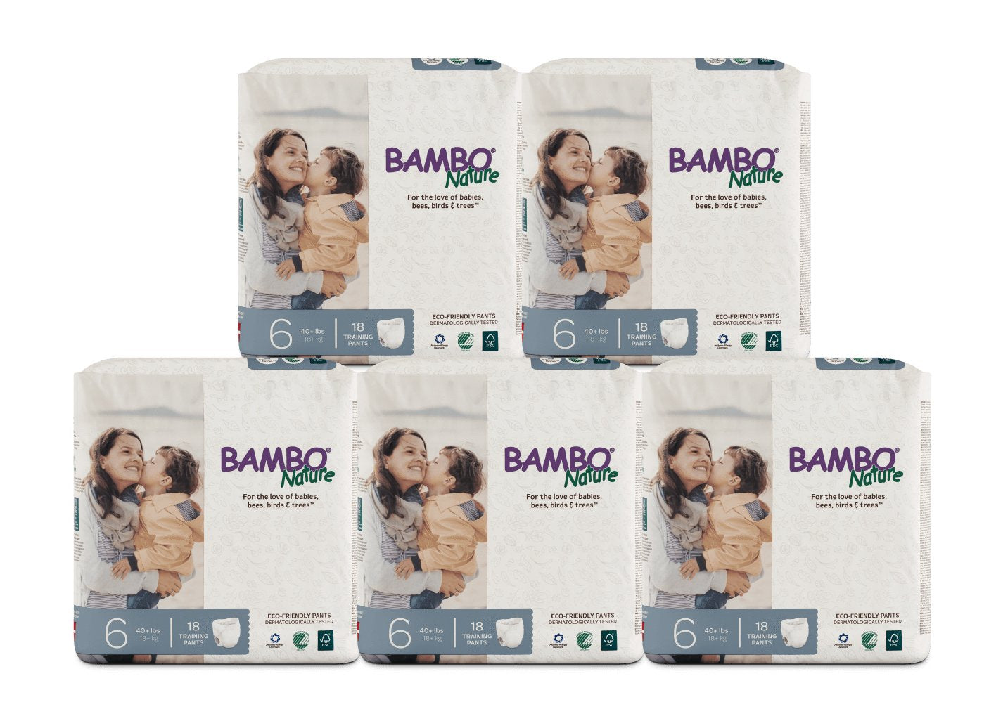 Bambo Nature Training Pants XXL (18+kg) [5 packs,  90pcs/5 packs]