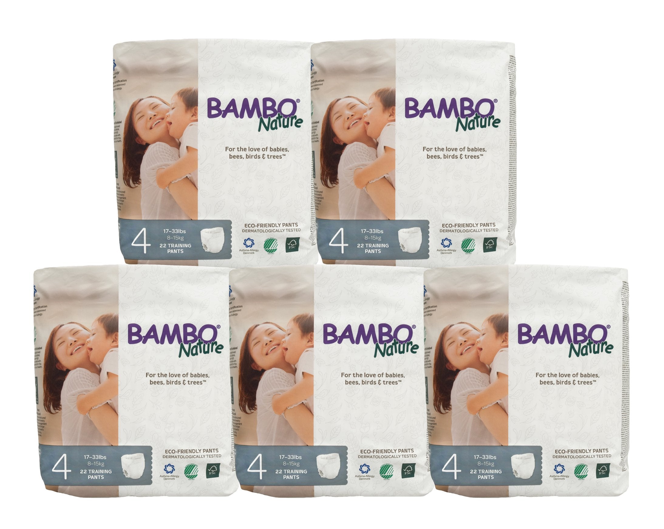 Bambo Nature Training Pants Large (8-15kg) [5 pack, 110pcs/5 pack]