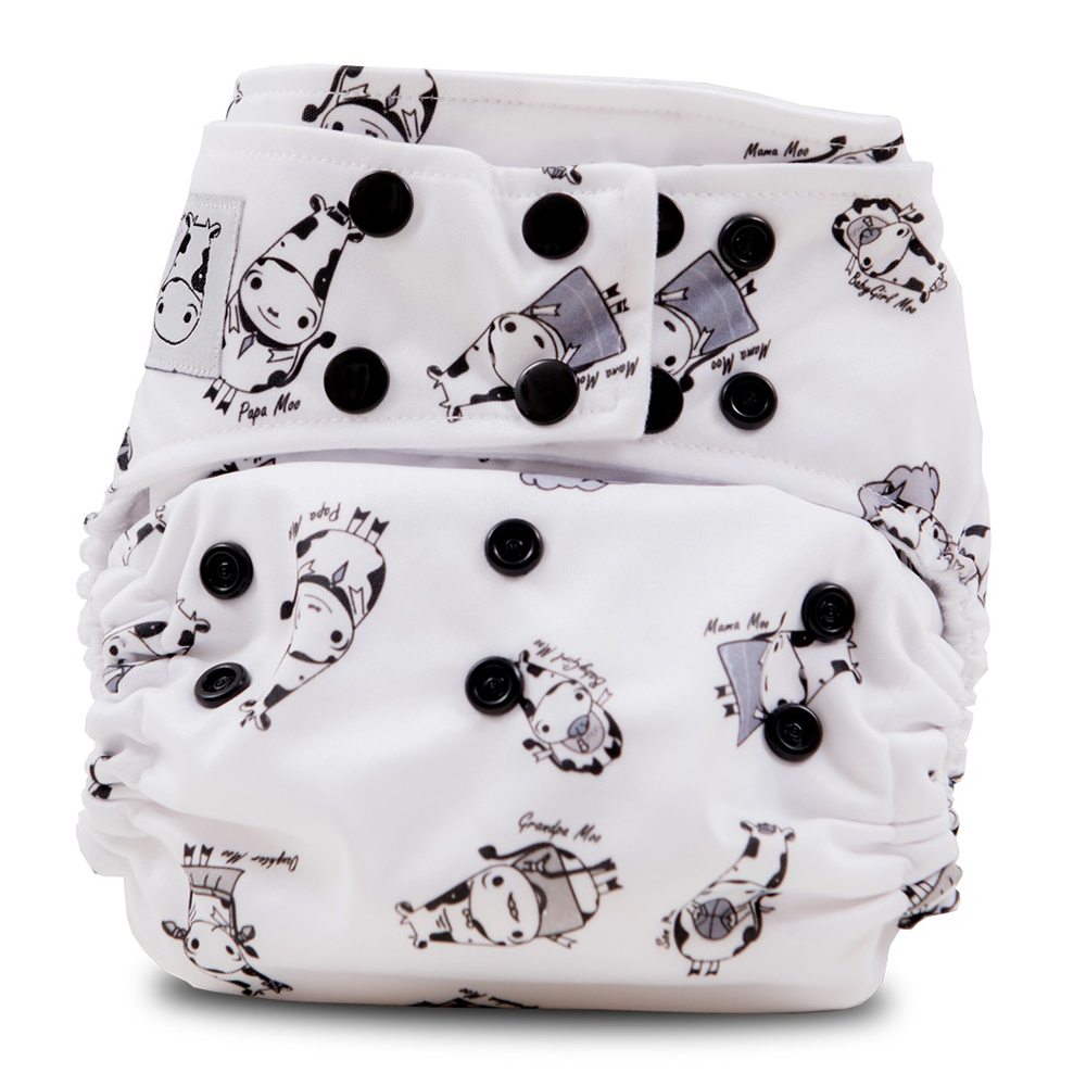 BAMBOO Cloth Diaper One Size Snap - Moo Family